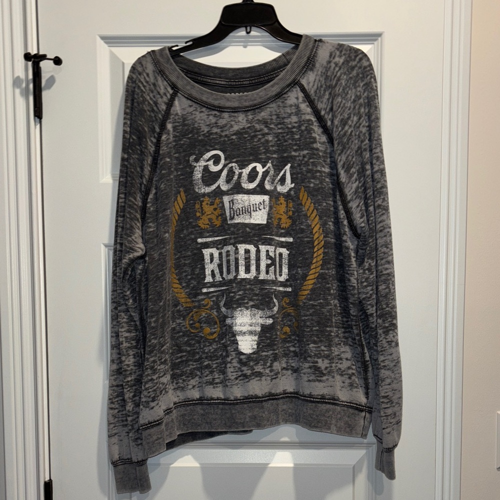 Coors Banquet Rodeo Gray Sweater